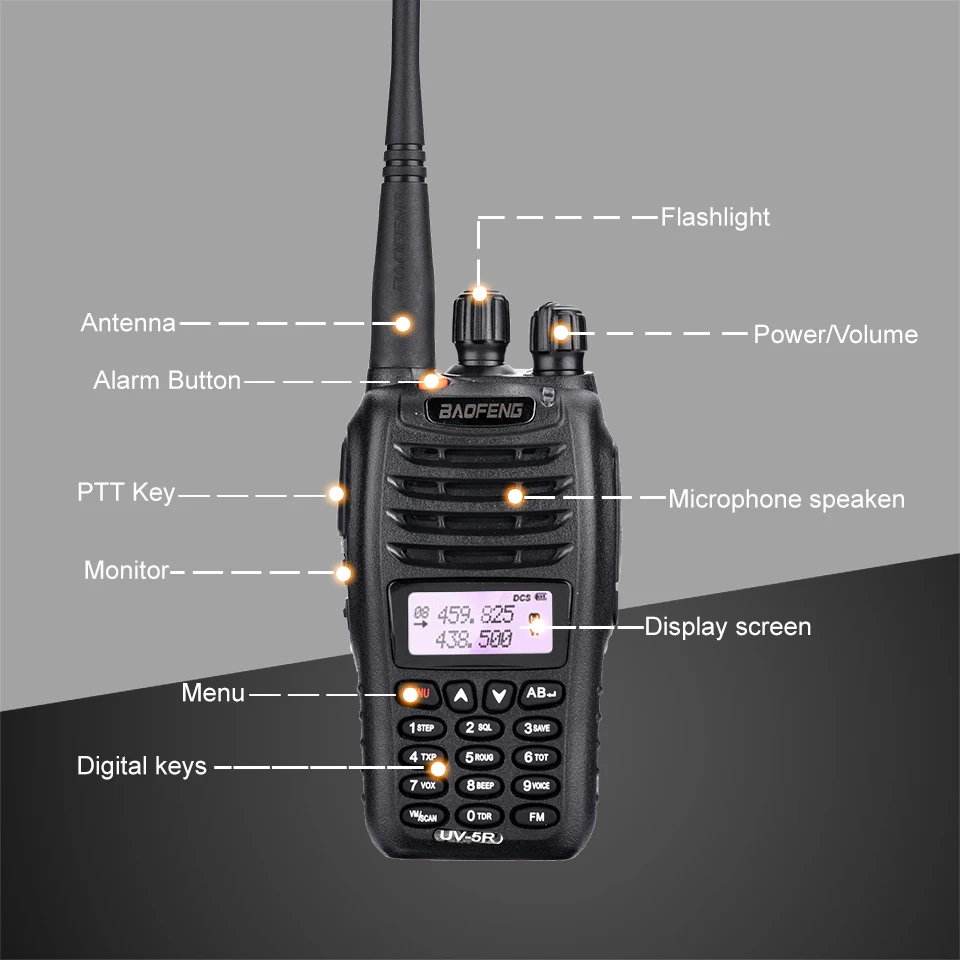 BaoFeng UV-B5 иди и болтай Walkie Talkie новая Лидер продаж УФ B5 двухдиапазонный УКВ 136-174 МГц & Uhf 400-470 МГц небольшой мини LCD экран UVB5 двухстороннее радио