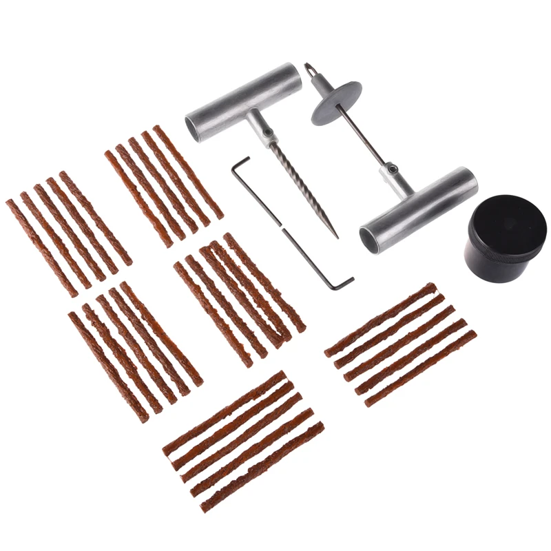 Цена за 35 шт. авто шины repair tool kit Т-образная ручка ремонт вставьте иглу Клей Газа смазки Цена за 35 шт. авто шины repair tool kit Т-образная ручка ремонт вставьте иглу Клей Газа смазки