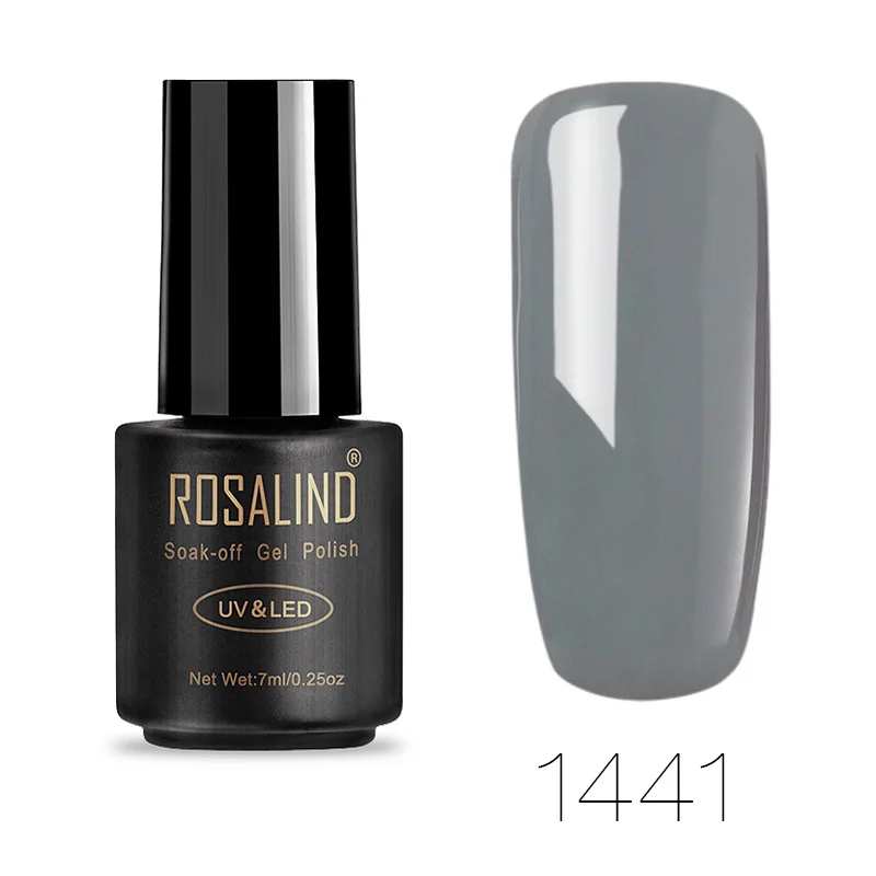 ROSALIND лак для ногтей, художественные гибридные Лаки Vernis, полуперманентный УФ-набор, голографический блеск, штамповка, лак для ногтей - Цвет: 1441