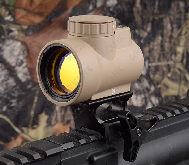 

Tactical trijicon MRO style 1x Red dot sight scope and High base line picatinny mount hunting TAN M9500