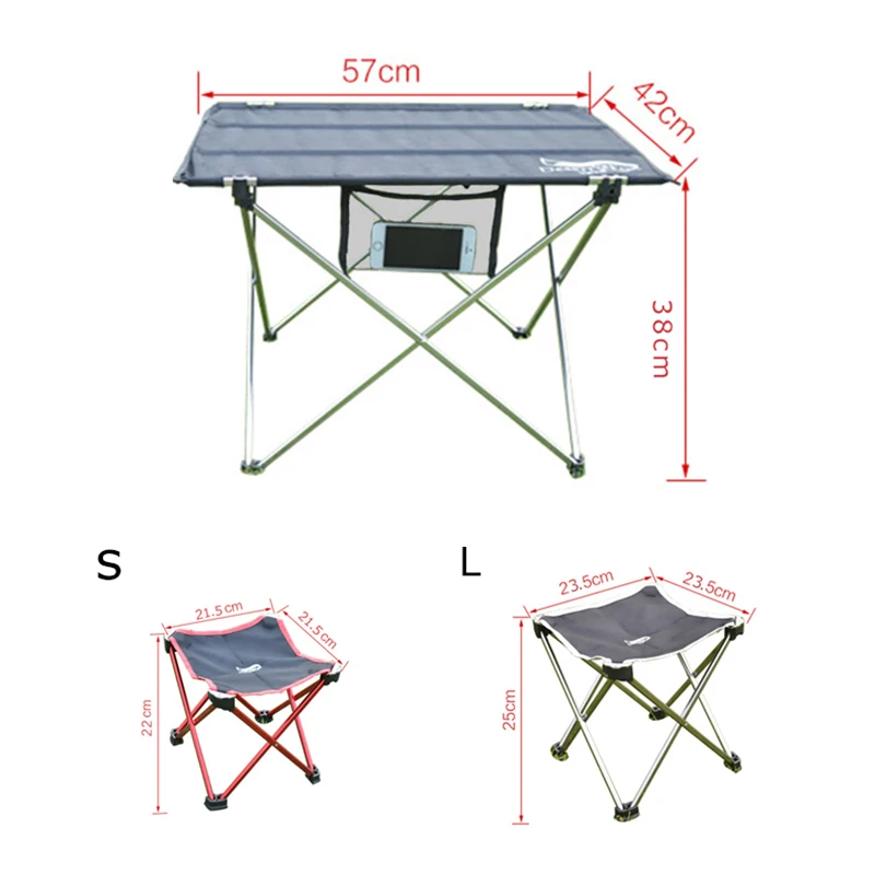 Пустыня и лиса портативный складной стол-стул ультра-светильник стол для кемпинга барбекю Туризм Рыбалка на открытом воздухе Пикник 7075 Алюминиевый сплав L, S