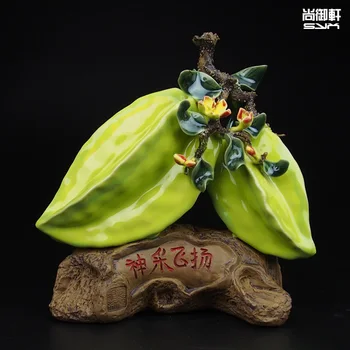 

Shiwan doll designer boutique fruit ceramic ornaments plant simulation moving in high spirit creative housewarming gift