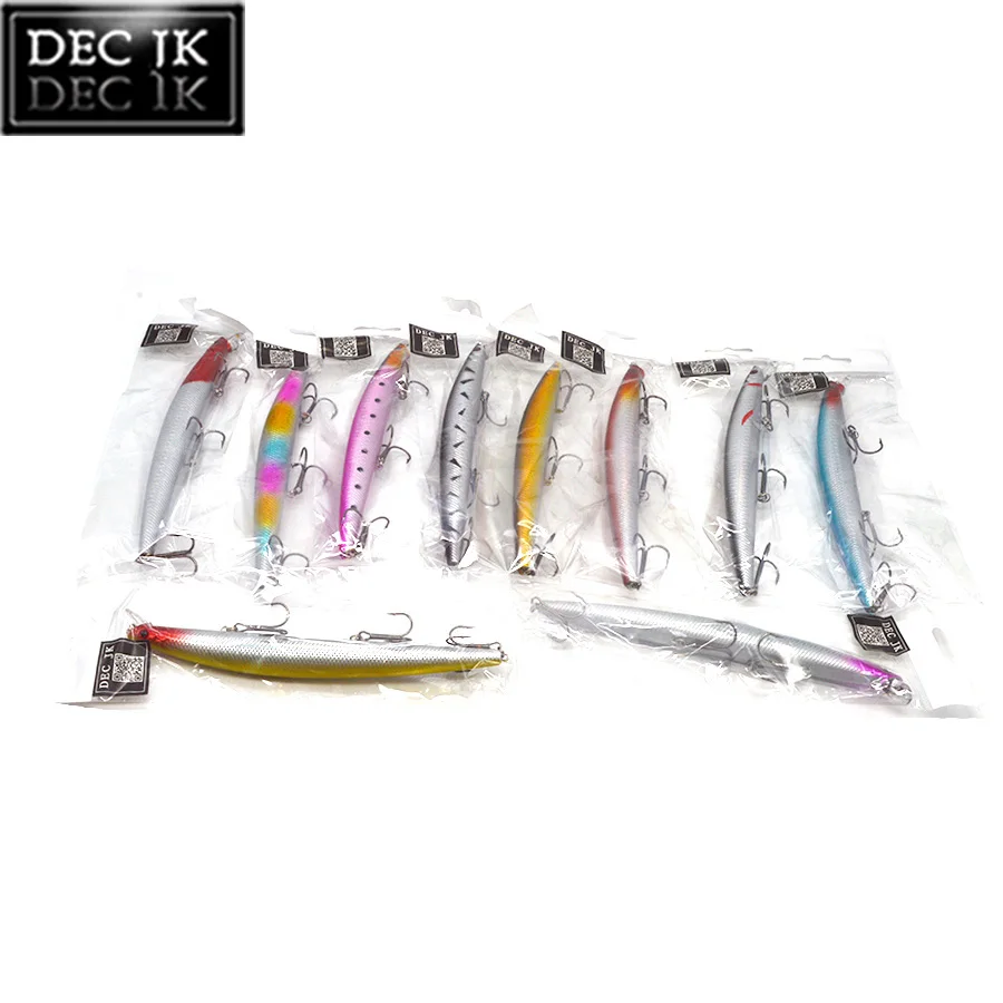 1PCS Artificial Plastic Hard Fishing Lure Fake Bait 3D Eyes Crankbaits Minnow Swimbait Laser Saltwater Fishing Lures For Pike (12)