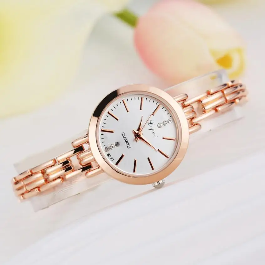 LVPAI, простые часы из розового золота, элегантные женские кварцевые часы, браслет из нержавеющей стали, женские часы