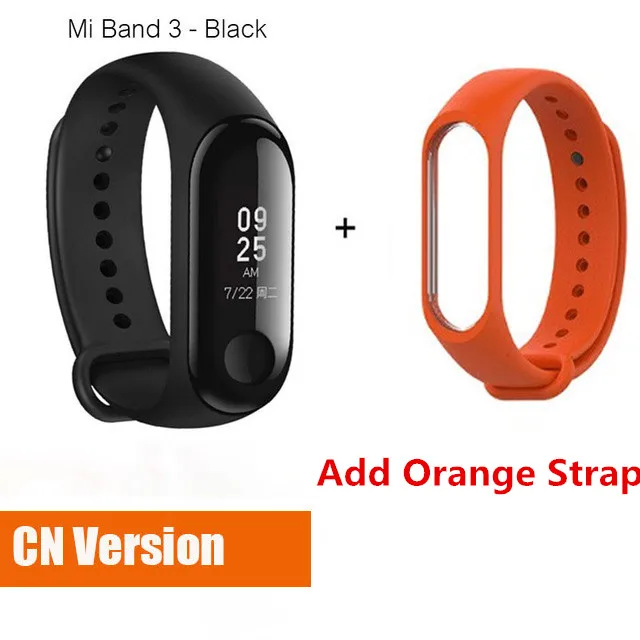 Xiaomi mi Band 3 умный фитнес-браслет трекер Смарт-часы браслет OLED тачпад монитор сна Пульс mi Band 3 - Цвет: CN add Orange