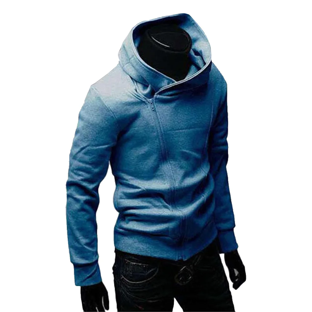 Наклонная молния с капюшоном толстовка флисовая куртка пальто спортивный костюм Повседневная модная мужская одежда GDD99
