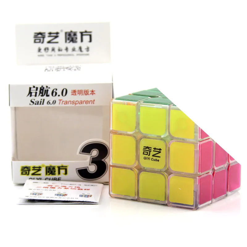 QiYi парус QiHang 3x3x3 волшебный куб MoFangGe 3x3 прозрачный Cubo Magico Профессиональный