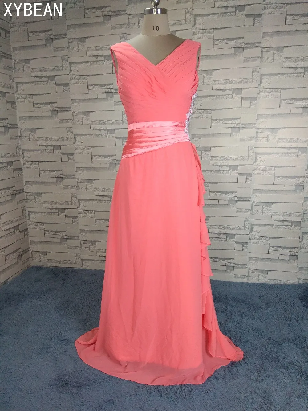 

Free Shipping ! Cheap Price ! Appliques Floor Lenght Chiffon Evening Dresses