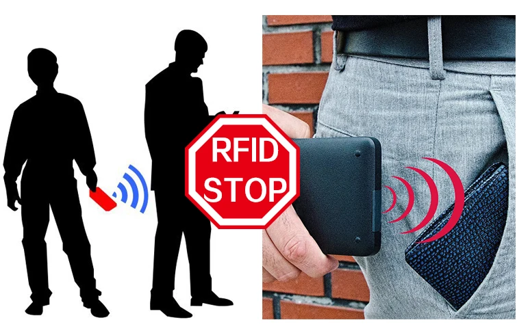 RFID Блокировка кожаный зажим для денег металлический кошелек мужской тонкий складной зажим для денег кредитные Зажимы для денег