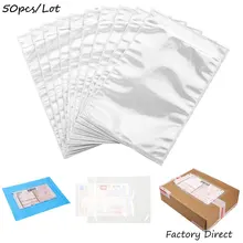 Sacos de plástico transparente 50 peças, saco auto-adesivo bolso saco auto-adesivo de embalagem tamanho de papel de invoz único a4a5 personalizado personalizado