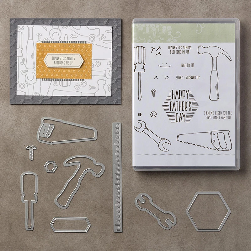 

CH Nailed It Wood-Mount Bundle Metal Cutting Dies and stamps DIY Scrapbooking Card Stencil Paper Cards Handmade Album
