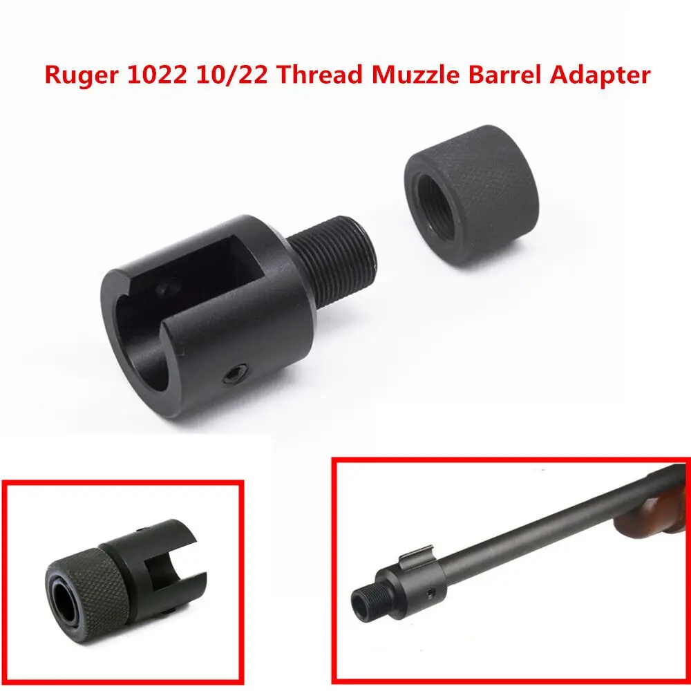 

Barrel End Threaded Adapter 1/2x28 for Ruger 10/22 thread adaptor CNC Alloy Steel Muzzle Barrel Adapter1/2-28 1/2"x28