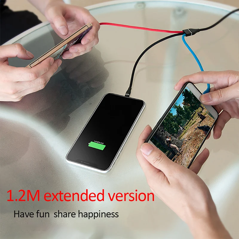 NOHON 3 в 1 Usb кабель для зарядки 8 Pin iPhone X 7 6 Plus Micro usb type C samsung Xiaomi 5 2 м|Кабели мобильных