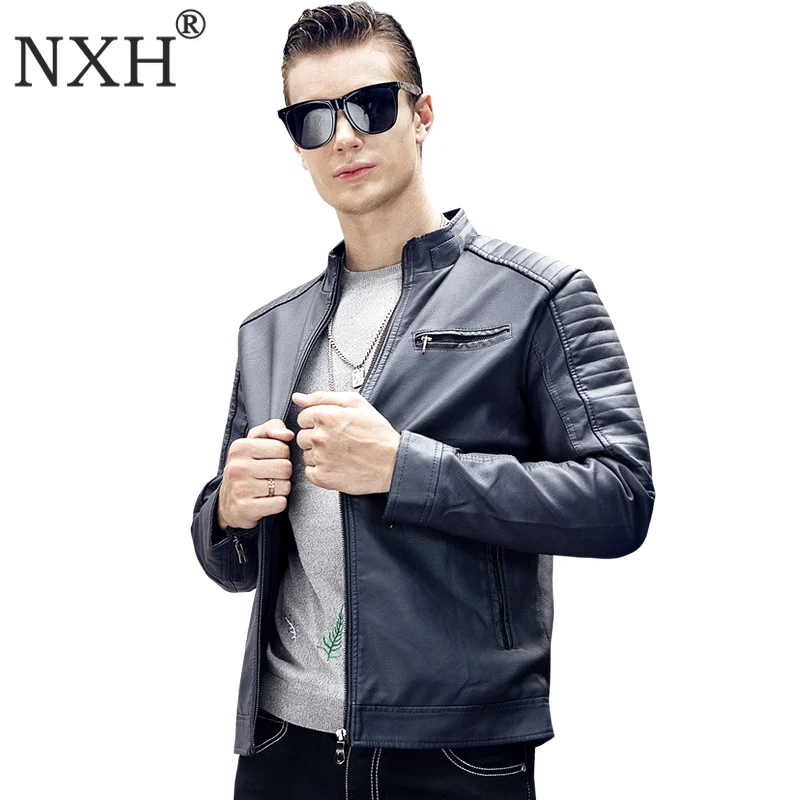 

Moto & Biker jaket men Wool Liner men leather jacket stand collar deri ceket jaqueta de couro chaqueta cuero hombre faux leather