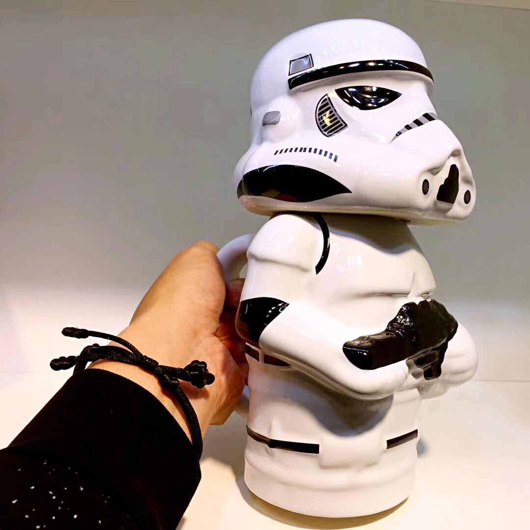 ULKNN Creative Star Wars Cup Darth Vader White Knight Stormtrooper 3D Human Body Mugs Coffee Milk Mugs Kids Gift Mass Capacity