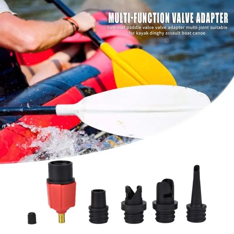 

SUP Pump Adaptor Air Valve Adapter for Outdoor Canoe Kayak Surfing Tackle with automobile bicycle pump