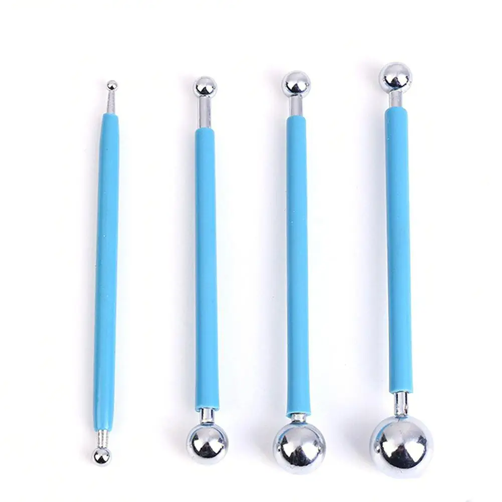 

Art Dotting Tools Painting Kit for Clay Pottery Ceramics Doll Fondant Modeling Paper Flowers Embossing Pattern r20