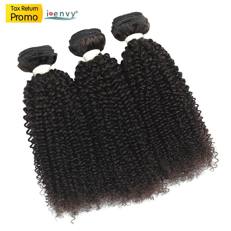 

Ienvy Afro Kinky Curly Hair 1/3/4 Pc Bundle Deals Natural Color Brazilian Hair Weave Bundles 100% Human Hair Bundles #2 Nonremy