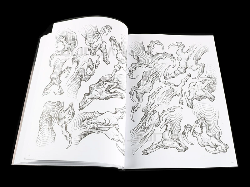 Профессиональные тату-книги Filip Leu когти дракона высокого качества свирепый эскиз шаблон татуировки боди-арт