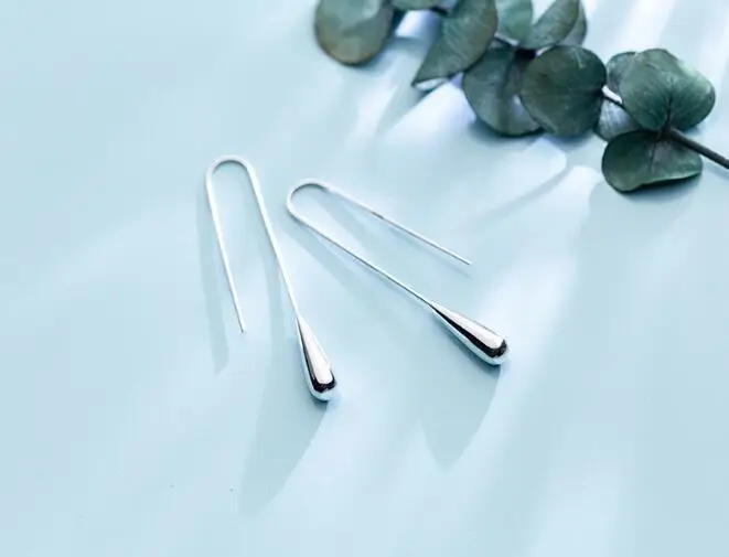 Минималистичные настоящие 925 пробы серебряные ювелирные украшения в ...