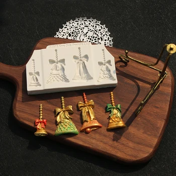 

Christmas Bell mold Candy Cookie Cake Decorating Tools Silicone Sugarcraft Chocolate Mold Fondant Molds