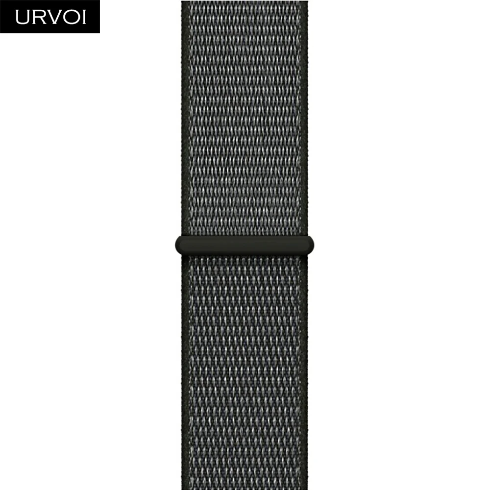 URVOI Sport loop для apple watch 4 5 3 2 Ремешок светоотражающий ремешок для iWatch band двухслойный крючок и петля осень Аляска синий - Цвет ремешка: Dark olive