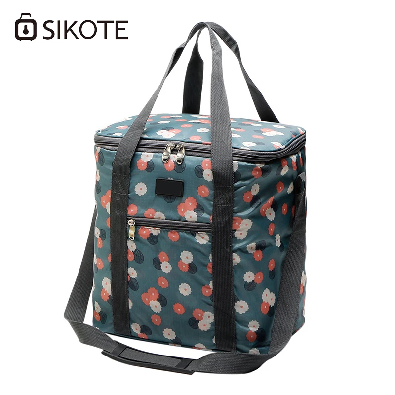 

SIKOTE Portable Cooler Bag For Women Insulation Lunch Box Solid Tote Bag Picnic Food Bag Loncheras Termicas Para Mujer