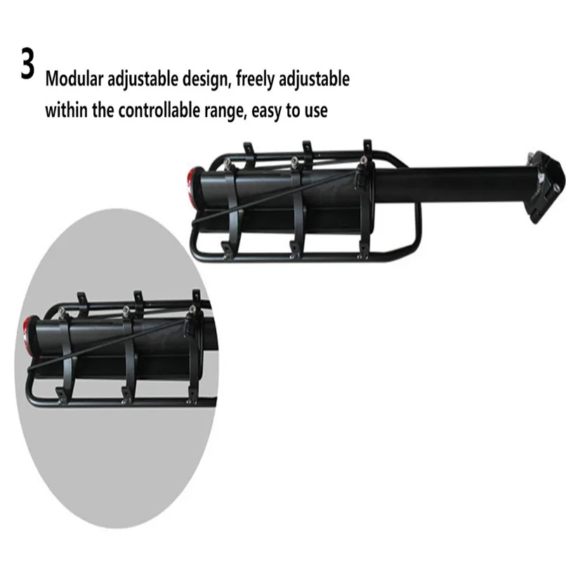 Bicycle Cargo Racks Carrier Universal Quick Release Mountain Bike Rear Shelf Single Car Rack for safe travel #2d13 (3)