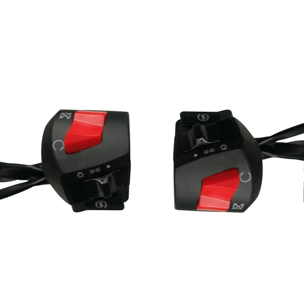 New 2pcs Motorcycle 7/8" Handlebar Switch Control Horn Turn Signal Headlight Electric Start | Автомобили и мотоциклы