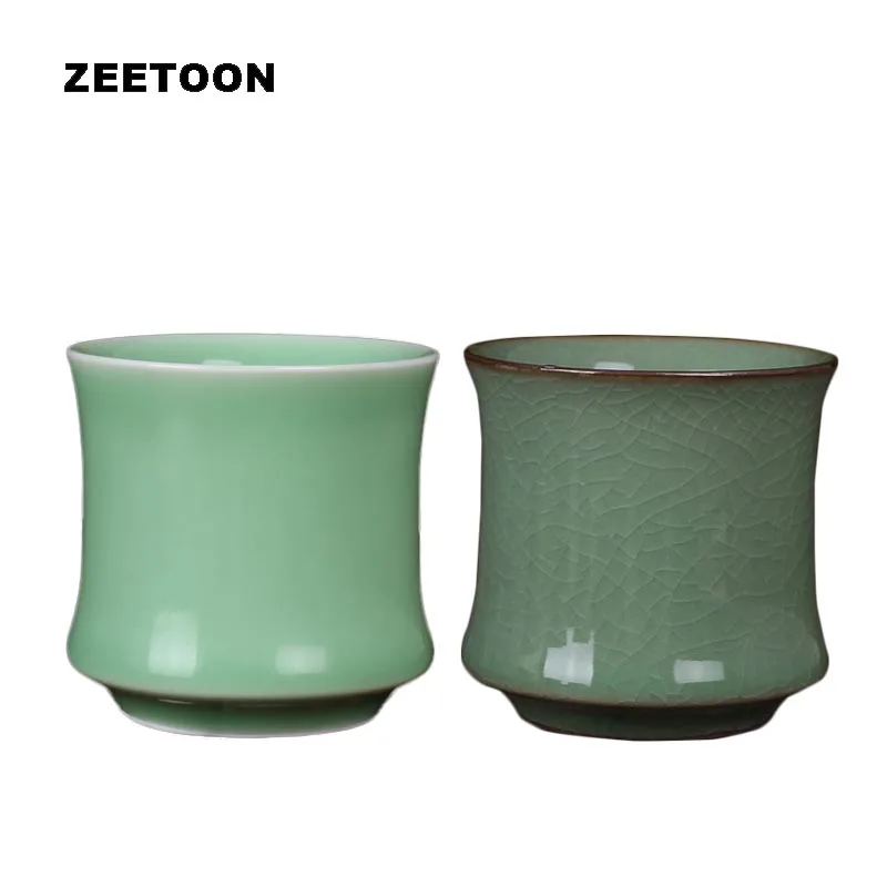

2PCS/Lot 190ml-240ml Longquan Celadon Teacup Teaware Office Master Drinkware Water Cups Espresso Coffee Mug Small Mugs Decor