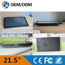 21.5 inch Resistive touch screen Resolution 1920X1080 industrial all in one pc with intel i7 3.6GHz cpu
