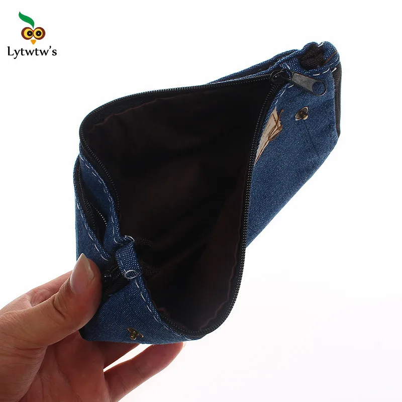1 шт. новые милые модные джинсы высокая-емкость холст 3d kalem kutusu старый estuches школьный материал escolar женская сумка ткань
