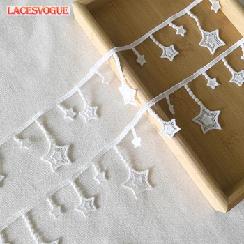 

14yards 6.5cm Embroidery star lace fabric Garment needlework sewing Patchwork DIY Handmade accessories Dress decoration 502