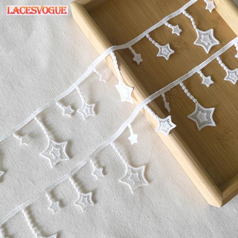 

14yards/lot 6.5cm White embroidery lace ribbon Handmade Lace Trim DIY lace Material Sewing Accessories Lace necklace LAV502
