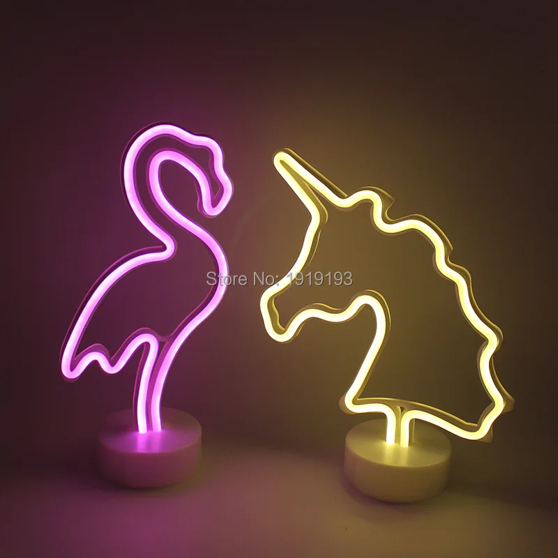 

2019 Hot Neon Star Cloud Moon Xmas Tree Flamingo Moon LED Bulb Battery Table Lamp Wall Xmas Deocr Angel Night Light Kid Gifts