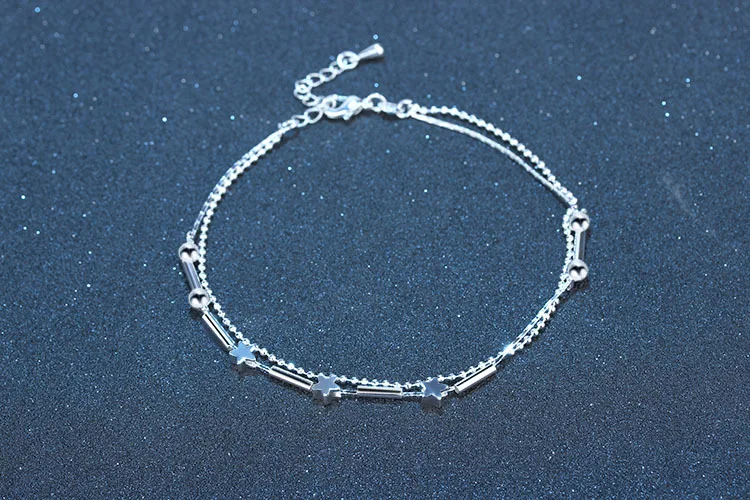 TJP Trendy 925 Sterling Silver Women Anklets Accessories Hot Sale Silver Bracelets For Girl Engagement Party Dropshipping - Image 4