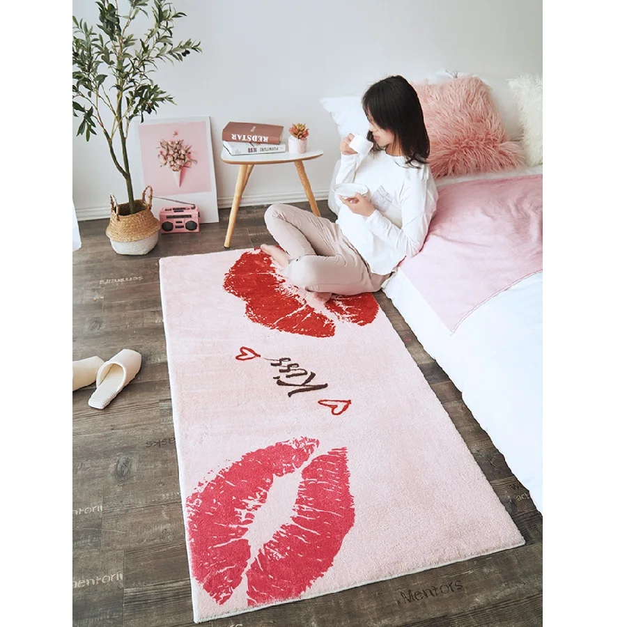 Современный простой ковер спальня ins спальня гостиная подкладка для кофейного столика прикроватный коврик Противоскользящий коврик Сильный абсорбирующий коврик