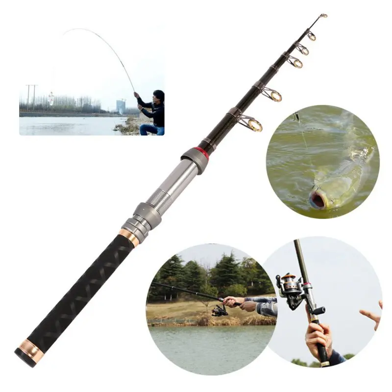 

Outdoor 1.5-2.7 M Portable Pen Shape Saltwater Telescopic Super Hard High Carbon Content Fishing Rod Light Spinning Pole