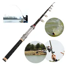 Outdoor 1.5-2.7 M Portable Pen Shape Saltwater Telescopic Super Hard High Carbon Content Fishing Rod Light Spinning Pole