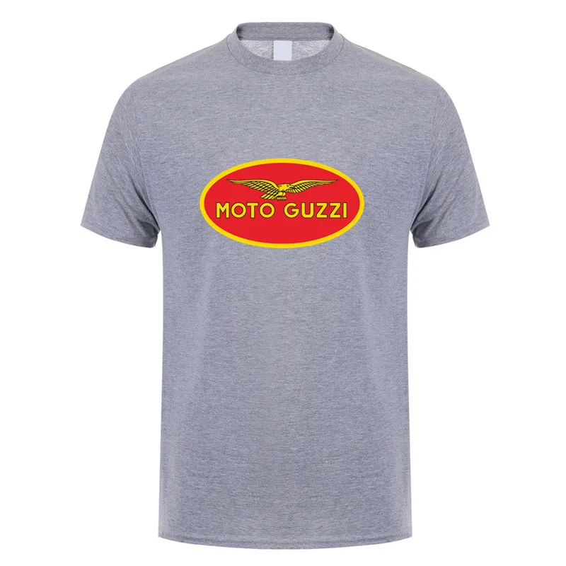 Moto Guzzi футболка мужские топы мотоцикл Новая мода короткий рукав футболки Мужская футболка - Цвет: Sport Grey