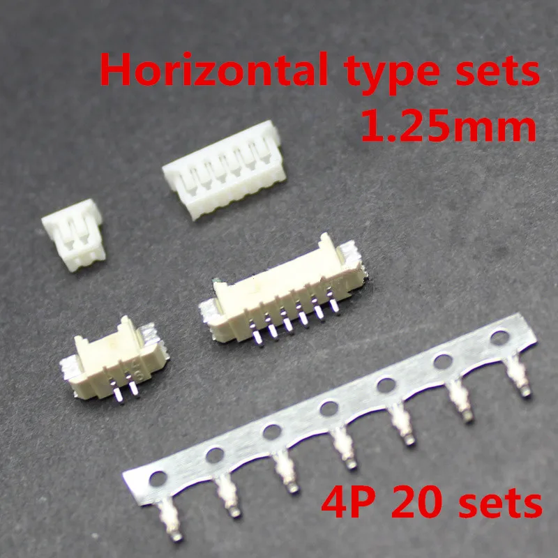 Микро JST 1 25 мм 2 8 контактный горизонтальный тип SMD соединитель штекер x 20|female