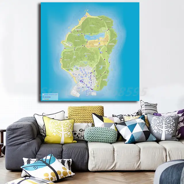 Online Gta 5 Airplanes Location Map Hd Wall Art Canvas Location Map Hd Wall Art Canvas