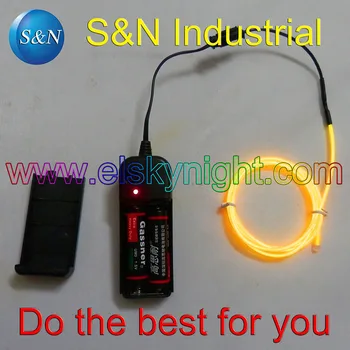 

10Color for choosing 1meter Red el wire plus 2AA battery case inverter with indicator for gifts or display fast shipping free