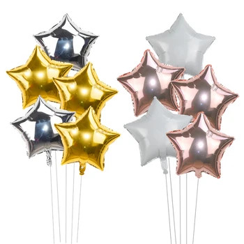 

multi-color 18-inch five-pointed Star Aluminum Balloon Birthday Party Decorations Ballons Wedding Helium Balloon Supplies