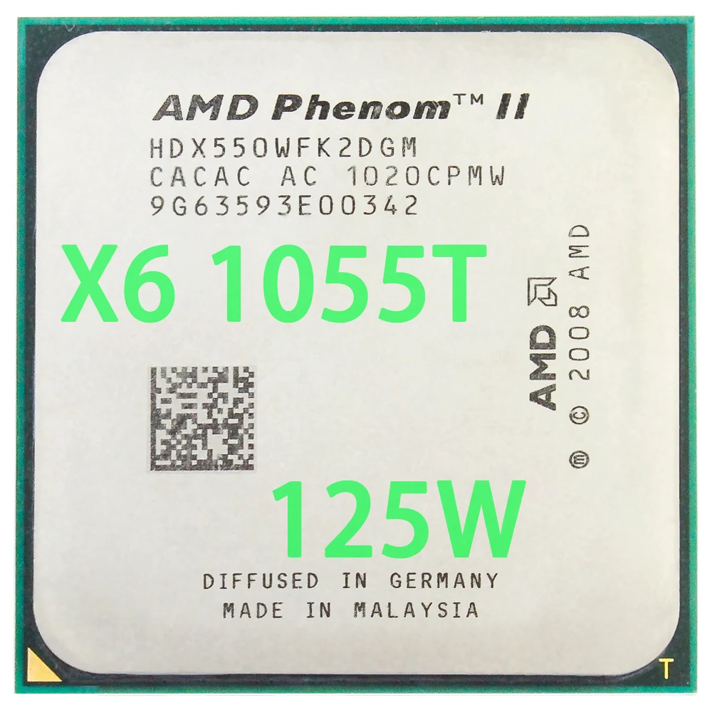 Amd الظاهرة الثانية x6 1055 طن 2.8 جيجا هرتز/6 متر/125 واط ستة النواة المقبس am3/معالج am2 + 938 دبوس شحن مجاني Amd الظاهرة الثانية x6 1055 طن 2.8 جيجا هرتز/6 متر/125 واط ستة النواة المقبس am3/معالج am2 + 938 دبوس شحن مجاني