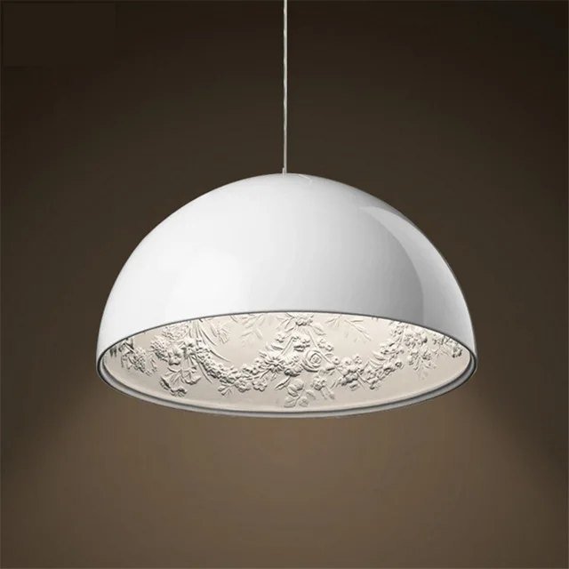 

Creative Home White/Black Sky Garden Pendant Light Half Round Dining Room Light Study Light Cafe Decoration Lamp Free Shipping