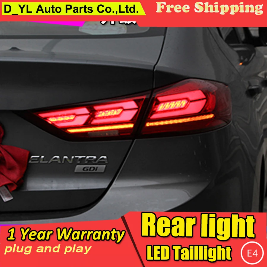 Car Styling for Hyundai Elantra taillights 2016 2018 LED Dynamic Turn