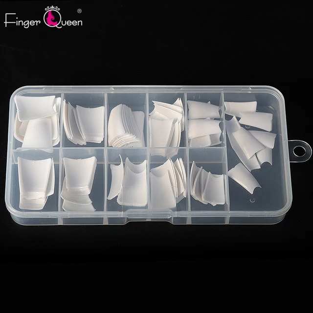 Fingerqueen Duckbill Type Transpa And White Nail Tips Excellent Fingerqueen Duckbill Type Transpa And White Nail Tips Excellent Abs Material High Tenacity 110pcs Quality