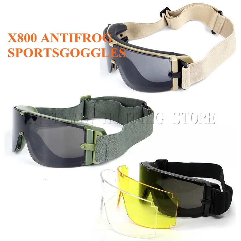 Buy Outdoor Sports Hunting Airsoft X800 Glasses Wind Dust Antifrog Protection