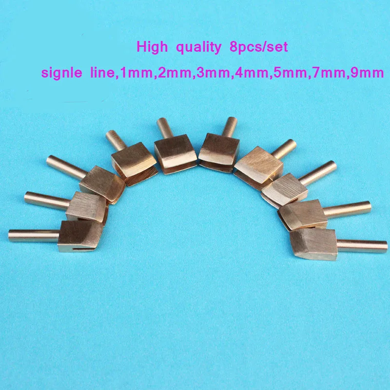 High quality 8Pcs/set Leather Solder Iron Tip Single Line Leather Burn